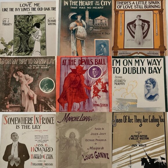 1910s Vintage Sheet Music WW1 In the Heart of the City That Has No Heart - Picture 1 of 16